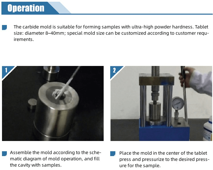 Lab Carbide Press Mold