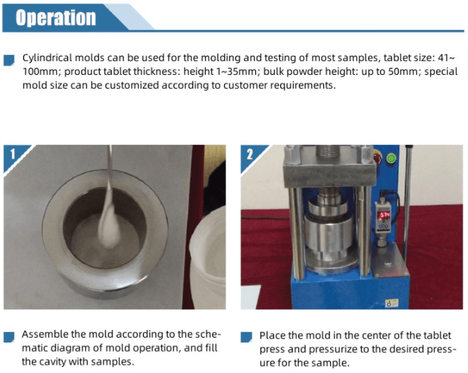 Lab Cylindrical Press Die