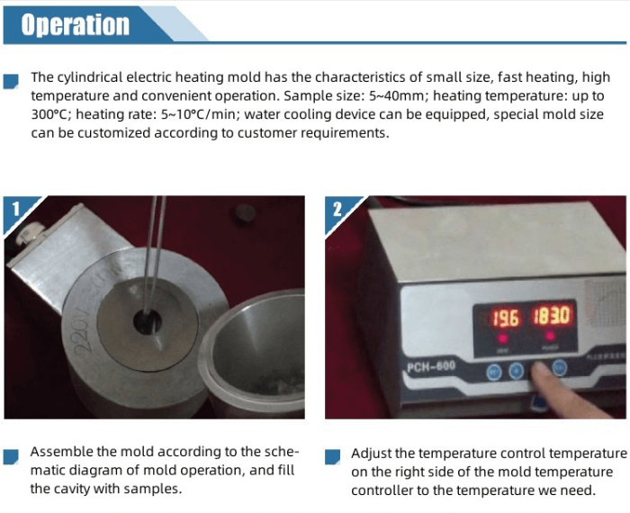 Lab Heatable Pressing Die